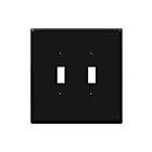Enerlites 8812O-BK Toggle Switch Two-Gang Wall Plate