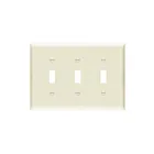 Enerlites 8813M-LA Toggle Switch Three-Gang Wall Plate