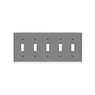 Enerlites 8815M-GY Toggle Switch Five-Gang Wall Plate