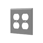 Enerlites 8822-GY Duplex Receptacle Two-Gang Wall Plate