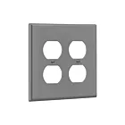 Enerlites 8822M-GY Duplex Receptacle Two-Gang Wall Plate