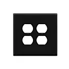 Enerlites 8822O-BK Duplex Receptacle Two-Gang Wall Plate