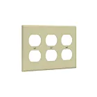 Enerlites 8823-I Duplex Receptacle Three-Gang Wall Plate