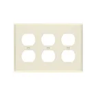 Enerlites 8823M-LA Duplex Receptacle Three-Gang Wall Plate