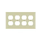 Enerlites 8824M-I Duplex Receptacle Four-Gang Wall Plate