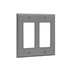 Enerlites 8832-GY Decorator/GFCI Two-Gang Wall Plate