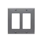 Enerlites 8832M-GY Decorator/GFCI Two-Gang Wall Plate