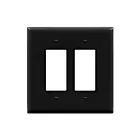Enerlites 8832O-BK Decorator/GFCI Two-Gang Wall Plate