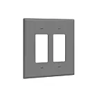 Enerlites 8832O-GY Decorator/GFCI Two-Gang Wall Plate