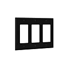 Enerlites 8833-BK Decorator/GFCI Three-Gang Wall Plate