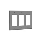 Enerlites 8833-GY Decorator/GFCI Three-Gang Wall Plate