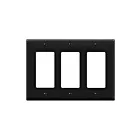 Enerlites 8833M-BK Decorator/GFCI Three-Gang Wall Plate