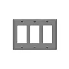 Enerlites 8833M-GY Decorator/GFCI Three-Gang Wall Plate