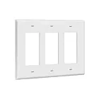 Enerlites 8833M-MW Matte Finish Decorator/GFCI Three-Gang Wall Plate
