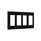 Enerlites 8834-BK Decorator/GFCI Four-Gang Wall Plate