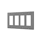 Enerlites 8834-GY Decorator/GFCI Four-Gang Wall Plate