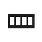 Enerlites 8834M-BK Decorator/GFCI Four-Gang Wall Plate