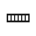 Enerlites 8836M-BK Decorator/GFCI Six-Gang Wall Plate