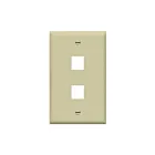 Enerlites 8872-I Enerlites Multimedia Face Plates 2-Port 1-Gang Keystone