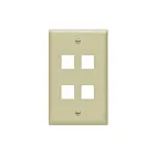 Enerlites 8874-I Enerlites Multimedia Face Plates 4-Port 1-Gang Keystone