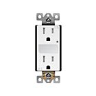 Enerlites 61501-TRGL-W Residential Grade 15A Tamper-Resistant Duplex Receptacle with Guide Light