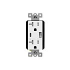 Enerlites 62001-1A1C5-W Type-A/C USB Charger with 20A Duplex Tamper-Resistant Receptacles