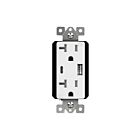 Enerlites 62001-TR2USB3-1A1C-W Type-A/C USB Charger with 20A Duplex Tamper-Resistant Receptacles