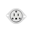 Enerlites 66204-W Straight Blade Flanged Outlet