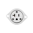 Enerlites 66214-W Straight Blade Flanged Outlet