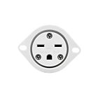 Enerlites 66224-W Straight Blade Flanged Outlet