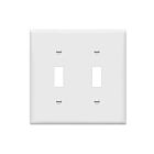 Enerlites 8812-W Toggle Switch Two-Gang Wall Plate