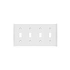 Enerlites 8814-W Toggle Switch Four-Gang Wall Plate