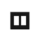 Enerlites 8832M-MBK Matte Finish Decorator/GFCI Two-Gang Wall Plate