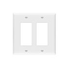 Enerlites 8832M-W Decorator/GFCI Two-Gang Wall Plate