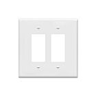 Enerlites 8832O-W Decorator/GFCI Two-Gang Wall Plate