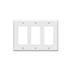Enerlites 8833-W Decorator/GFCI Three-Gang Wall Plate