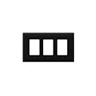 Enerlites 8833M-MBK Matte Finish Decorator/GFCI Three-Gang Wall Plate