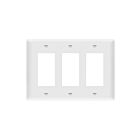 Enerlites 8833M-W Decorator/GFCI Three-Gang Wall Plate
