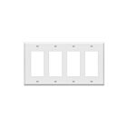 Enerlites 8834-W Decorator/GFCI Four-Gang Wall Plate