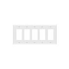 Enerlites 8835M-W Decorator/GFCI Five-Gang Wall Plate