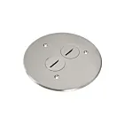 Enerlites 975516-SS-GY 5-1/2” Dia. Flush Round Cover Plate with 20A Duplex Tamper