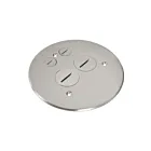 Enerlites 975519-S-SV 5-1/2” Dia. Flush Round Cover Plate with 20A Duplex Tamper