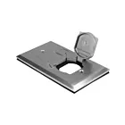 Enerlites C975507-S-SV 1-Gang Floor Box Cover With Flip Lid