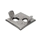 Enerlites C975549-S-SV 2-Gang Floor Box Cover With Flip Lid