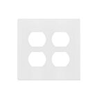 Enerlites SI8822-W Screwless Duplex Receptacle Two-Gang Wall Plate