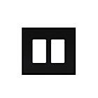 Enerlites SI8832M-MBK Matte Finish Screwless Decorator/GFCI Two-Gang Wall Plate 