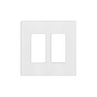 Enerlites SI8832M-MW Matte Finish Screwless Decorator/GFCI Two-Gang Wall Plate 