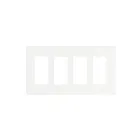 Enerlites SI8834-W Screwless Decorator/GFCI Four-Gang Wall Plate