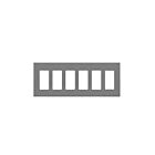 Enerlites SI8836-GY Screwless Decorator/GFCI Six-Gang Wall Plate