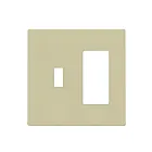 Enerlites SI881131-I 2 Gang Screwless Toggle and Decorator/GFCI Receptacle Wall Plate